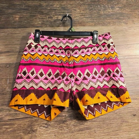 LOFT Pants - LOFT Pink and Orange Geometric‎ High Waist Shorts